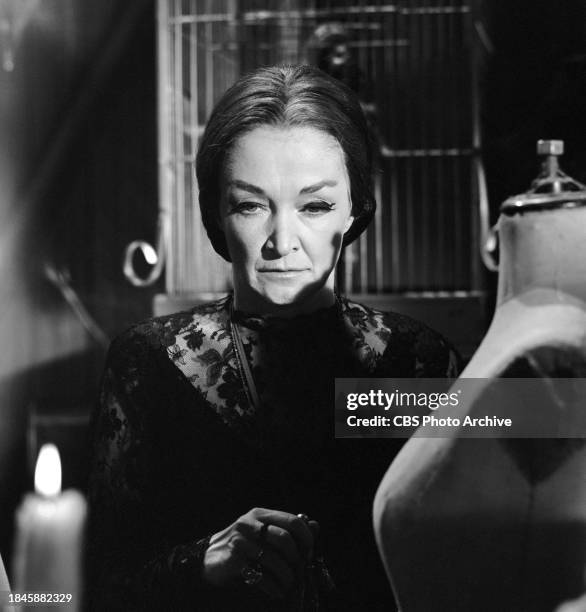 Penelope Beware! A CBS television comedy pilot. Image dated December 21, 1965. Pictured is Nina Foch .