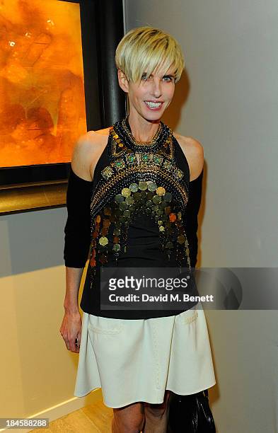 Brooke Metcalfe attends the Moet Hennessy London Prize Jury Visit during the PAD London Art + Design Fair at Berkeley Square Gardens on October 14,...