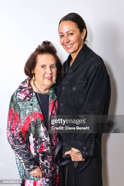 Suzy Menkes and CEO of the British Fashion Council Caroline Rush attend Suzy Menkes' 80th Birthday Dinner with Don Julio 1942 at Dover Street Market...