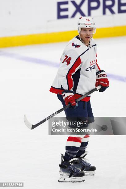 Washington Capitals defenseman John Carlson skates during an NHL hockey game against the Los Angeles Kings on November 29, 2023 at Crypto.com Arena...