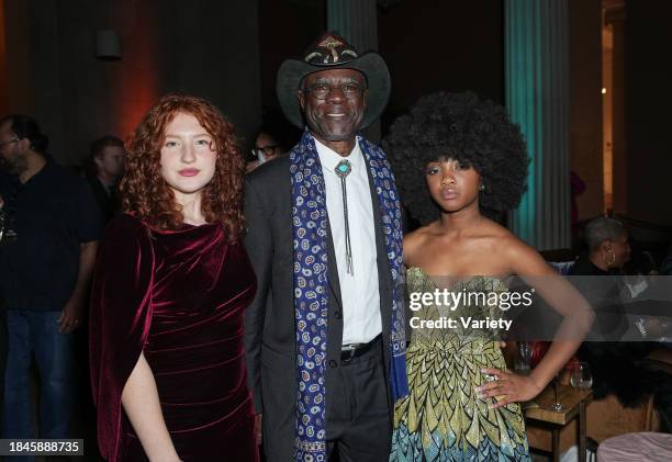 Olivea Morton, Glynn Turman and Leah Jeffries at the after party for the premiere of "Percy Jackson and the Olympians" held at The Metropolitan...