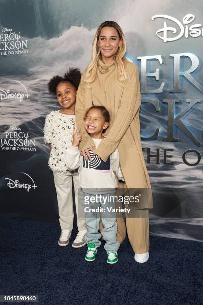 Jessica Kameko and family at the premiere of "Percy Jackson and the Olympians" held at The Metropolitan Museum of Art on December 13, 2023 in New...