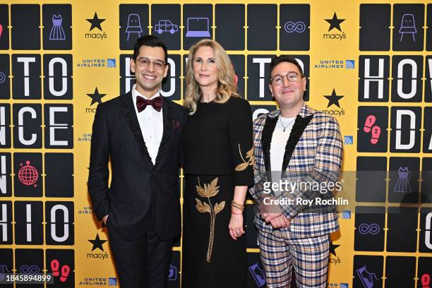 Sammy Lopez, Fiona Howe Rudin and Ben Holtzman attend "How To Dance In Ohio" Broadway Opening Night at Belasco Theatre on December 10, 2023 in New...