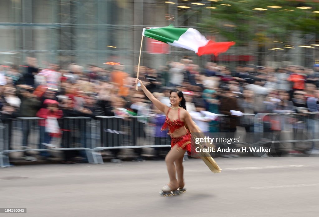 Annual Columbus Day Parade Marches Down New York's Fifth Avenue