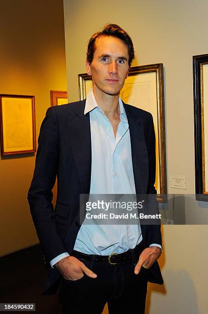 Otis Ferry attends the Moet Hennessy London Prize Jury Visit during the PAD London Art + Design Fair at Berkeley Square Gardens on October 14, 2013...