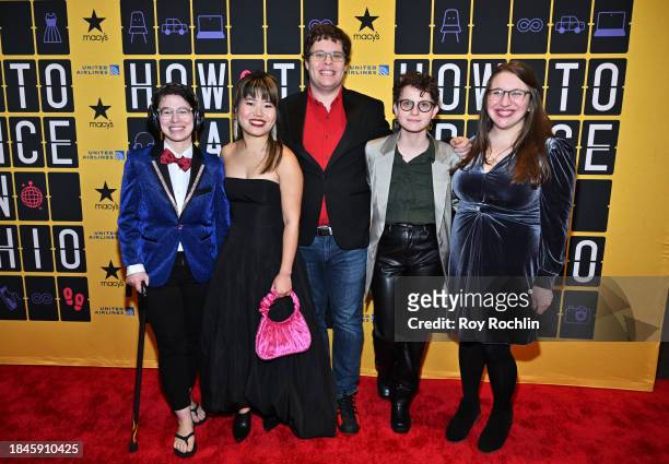 Nicole D'Angelo, Ava Xiao-Lin Rigelhaupt, Jeremy Wein, Liz Weber and Becky Leifman attend "How To Dance In Ohio" Broadway Opening Night at Belasco...