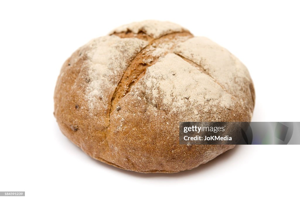 Loaf of bread isolated on a white background