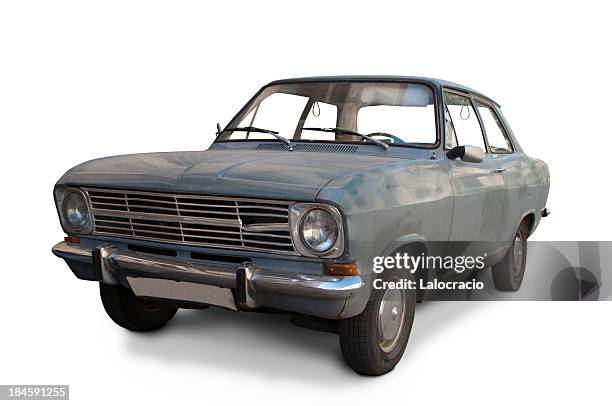 dirty classic car - beaten up stockfoto's en -beelden