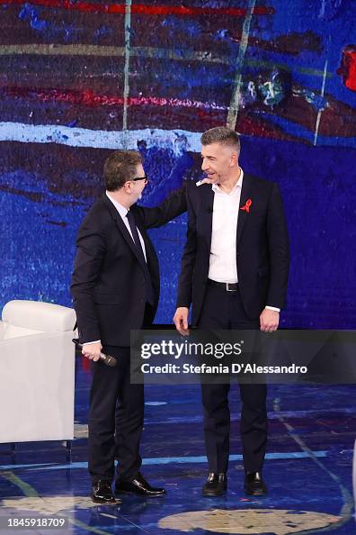 Fabio Fazio and Gino Cecchettin attend the