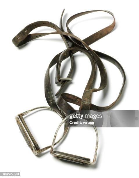 isolated riding stirrups - stirrup stock pictures, royalty-free photos & images