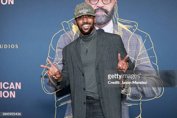 Siddiq Saunderson attends "American Fiction" New York screening at AMC Lincoln Square Theater on December 10, 2023 in New York City.