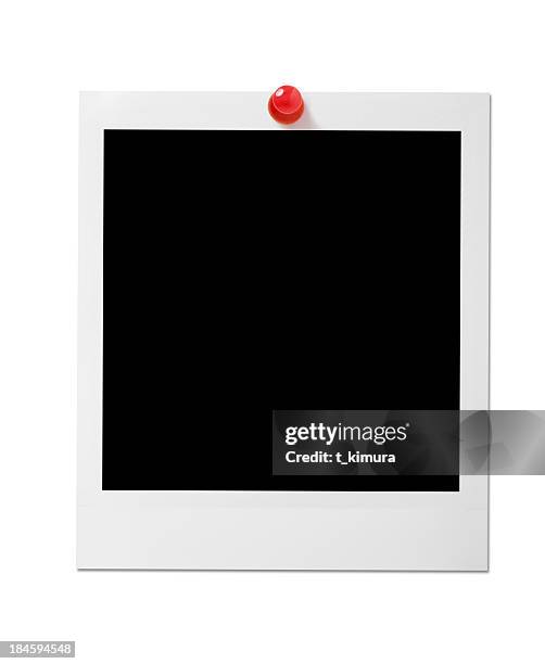 blank photo - punaise stockfoto's en -beelden