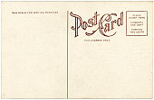 Background image of a blank beige vintage back of a postcard