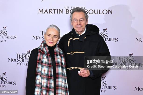 Martine Patier and Michel Denisot attends the "Les Trois Mousquetaires : Milady" The Three Musketeers: Milady Premiere at Cinema Le Grand Rex on...