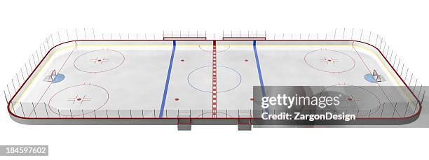 hockey rink - empty ice rink stock pictures, royalty-free photos & images