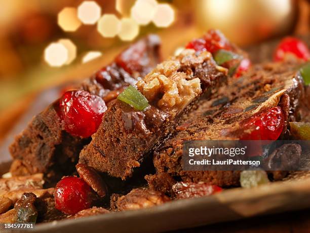 フルーツケーキ、クリスマス - christmas cake ストックフォトと画像
