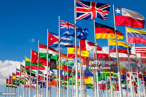 international banderas - flags of the world fotografías e imágenes de stock