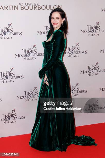 Actress Eva Green attends the "Les Trois Mousquetaires: Milady" The Three Musketeers: Milady Premiere at Cinema Le Grand Rex on December 10, 2023 in...