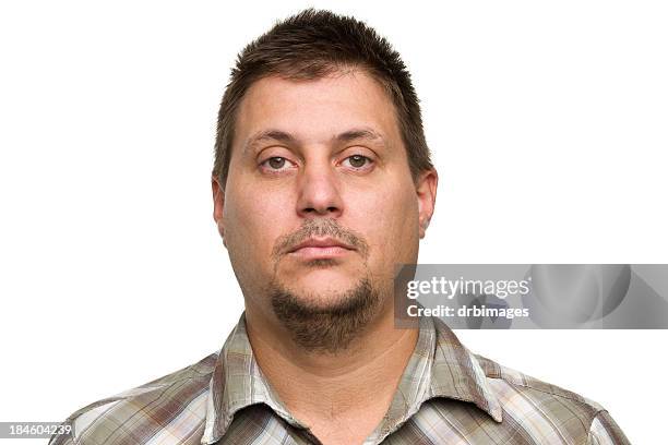 serious man mug shot - hillbilly stock pictures, royalty-free photos & images