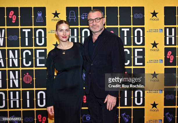 Taylor Neisen and Liev Schreiber attend "How To Dance In Ohio" Broadway Opening Night at Belasco Theatre on December 10, 2023 in New York City.