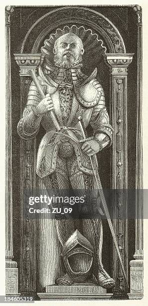 philip i, landgrave of hesse (1504-1567), wood engraving, published 1881 - philipp landgrave of hesse stock illustrations