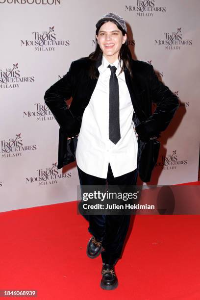 Soko attends the "Les Trois Mousquetaires : Milady" The Three Musketeers: Milady Premiere at Cinema Le Grand Rex on December 10, 2023 in Paris,...