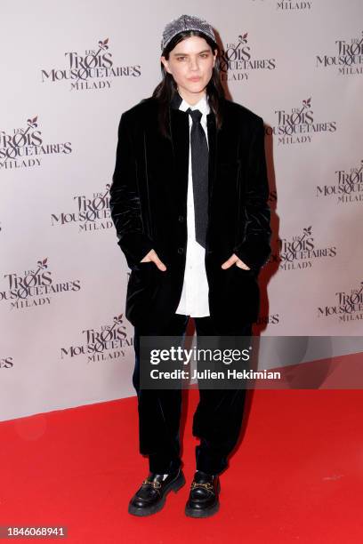 Soko attends the "Les Trois Mousquetaires : Milady" The Three Musketeers: Milady Premiere at Cinema Le Grand Rex on December 10, 2023 in Paris,...