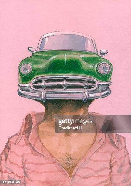 stockillustraties, clipart, cartoons en iconen met car_man - car salesperson