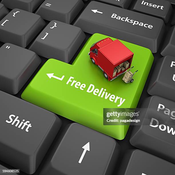 de entrega - free shipping fotografías e imágenes de stock