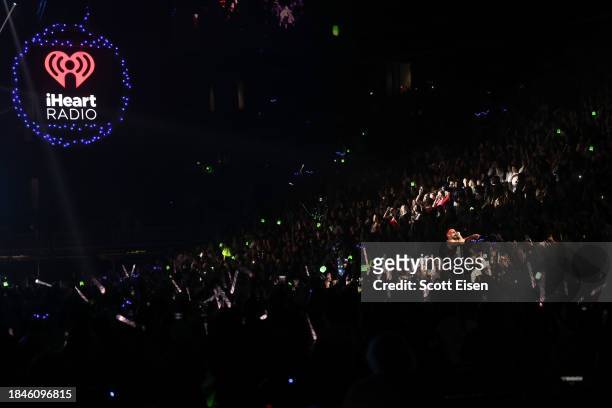 View of the crowd during Flo Rida's performance at iHeartRadio KISS108's Jingle Ball 2023 at TD Garden on December 10, 2023 in Boston, Massachusetts.