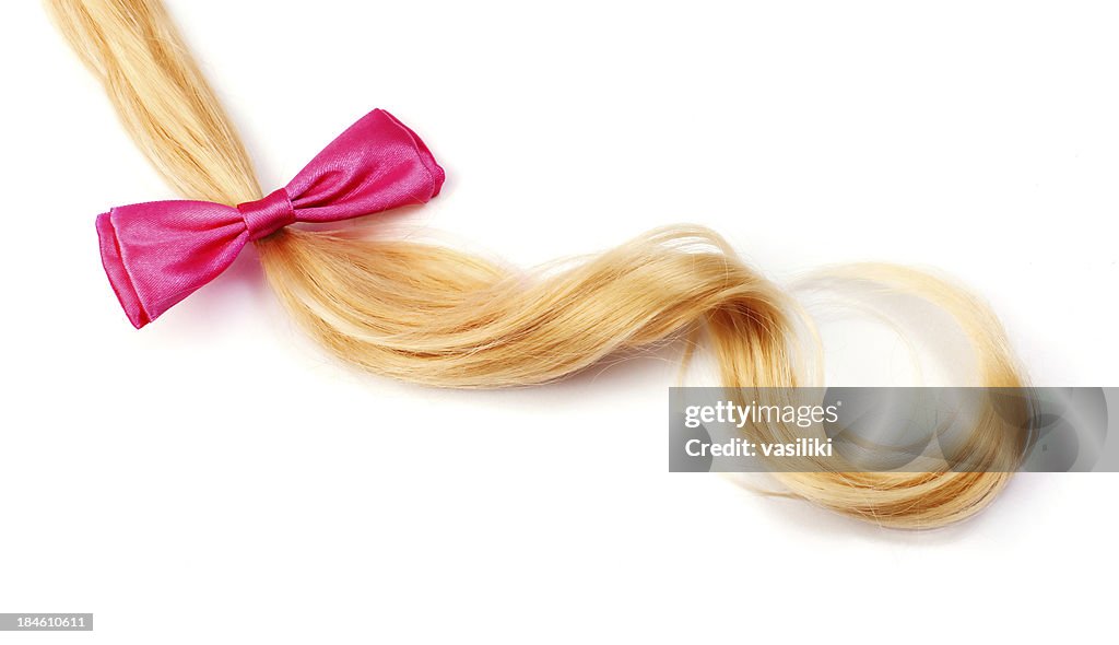 Blonde Haare mit hairbow