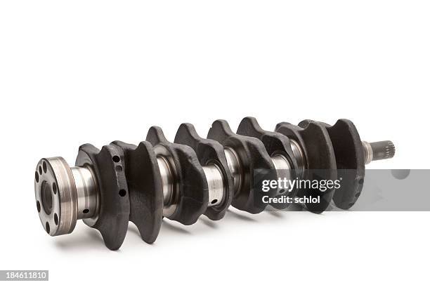 engine crankshaft isolated on white background - mechanic isolated stock pictures, royalty-free photos & images