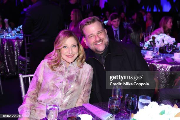 Edie Falco and Stephen Wallem attend 17th Annual CNN Heroes: An All-Star Tribute at The American Museum of Natural History on December 10, 2023 in...