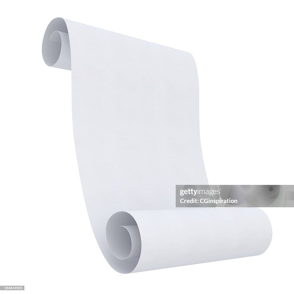 Gerollte Papier leer
