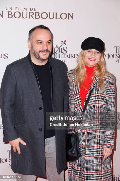 François-Xavier Demaison and guest attend the "Les Trois Mousquetaires : Milady" The Three Musketeers: Milady Premiere at Cinema Le Grand Rex on...