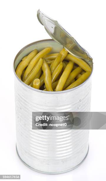 green beans - stacked canned food stock pictures, royalty-free photos & images