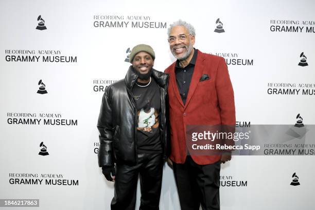 Schyler O'Neal and Darick J. Simpson attend Backstage Pass: Schyler O'Neal's Life Happened. Album Release at The GRAMMY Museum on December 10, 2023...