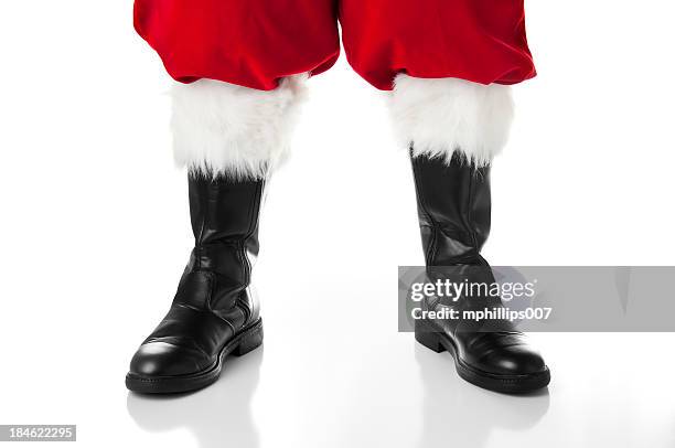 santa's boots - boot stock pictures, royalty-free photos & images