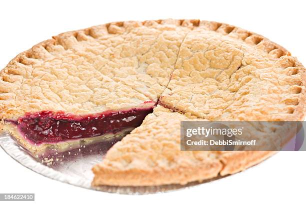 berry pie - blueberry pie isolated stock pictures, royalty-free photos & images