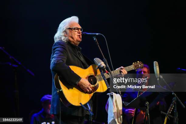 Ricky Skaggs performs with his band Kentucky Thunder at Ryman Auditorium on December 10, 2023 in Nashville, Tennessee.