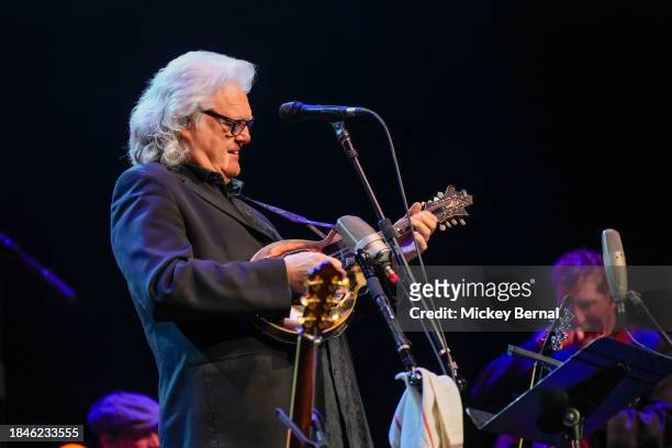 Ricky Skaggs performs with his band Kentucky Thunder at Ryman Auditorium on December 10, 2023 in Nashville, Tennessee.