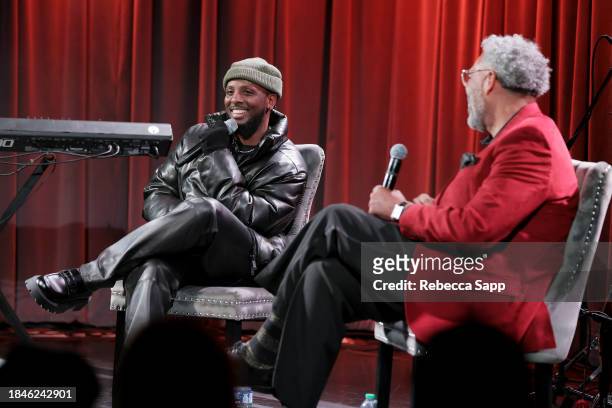 Schyler O'Neal speaks with Darick J. Simpson at Backstage Pass: Schyler O'Neal's Life Happened. Album Release at The GRAMMY Museum on December 10,...