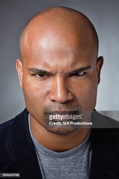 portrait of an intense man - angry eyes stock pictures, royalty-free photos & images