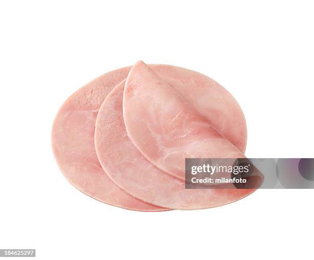 tranches de jambon - jambon tranches photos et images de collection