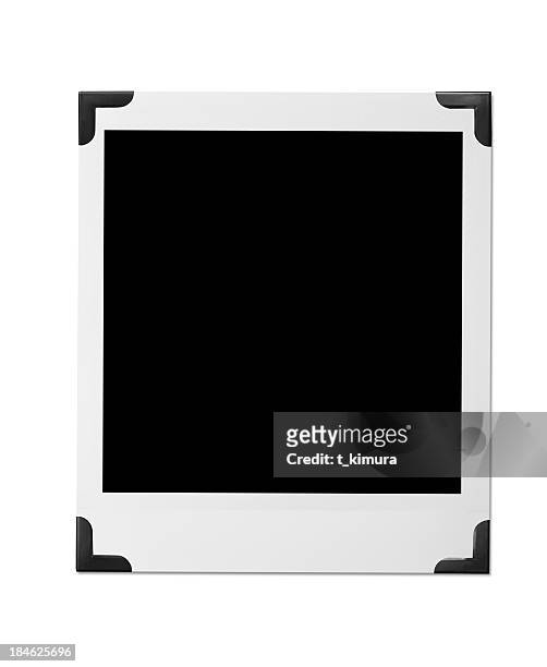 black photo corners - photo corner stock pictures, royalty-free photos & images