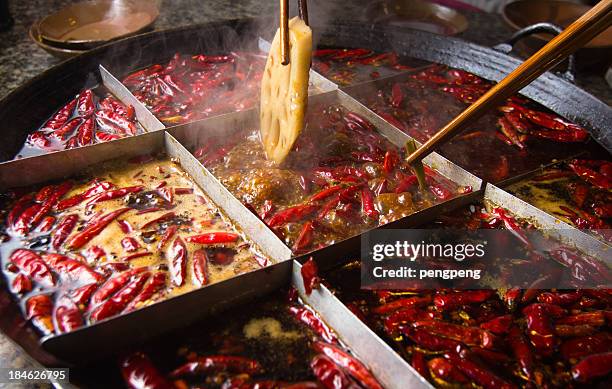 hot pot - província de sichuan imagens e fotografias de stock