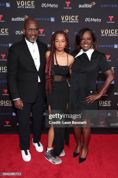 Julius Tennon, Genesis Tennon and Viola Davis attend 10th Annual Society of Voice Arts and Sciences Voice Awards Gala at The Beverly Hilton on...