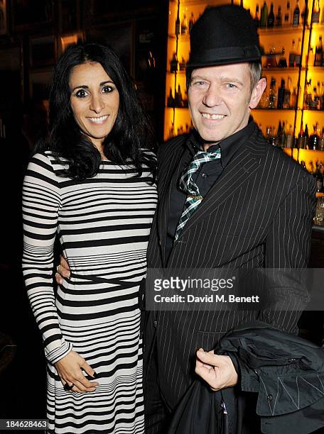 Serena Rees and Paul Simonon attend the London EDITION and NOWNESS dinner to celebrate ON COLLABORATION on October 14, 2013 in London, England.
