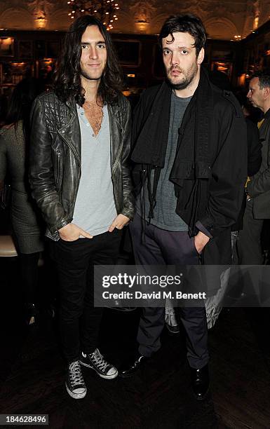 Jamie Reynolds and guest attend the London EDITION and NOWNESS dinner to celebrate ON COLLABORATION on October 14, 2013 in London, England.