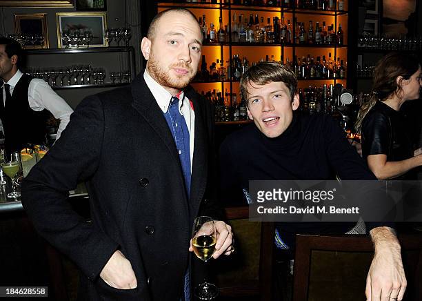 Tom Beard and Tom Guinness attend the London EDITION and NOWNESS dinner to celebrate ON COLLABORATION on October 14, 2013 in London, England.